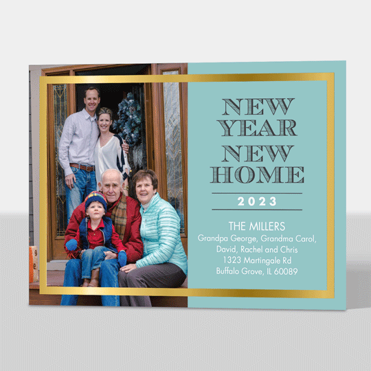 New Year New Home Photo Announcements